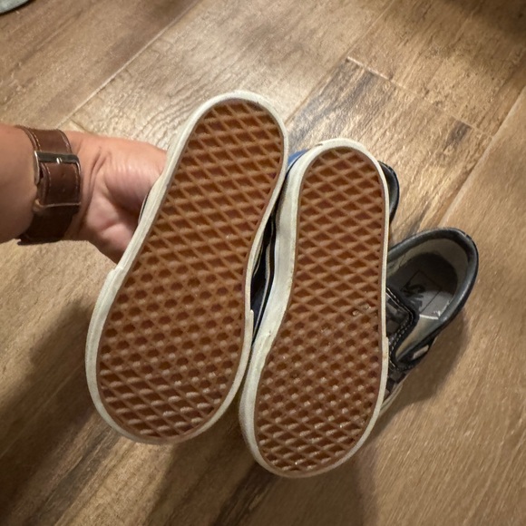 Vans Blue and Black Sneakers Slip-On Style - Picture 6 of 6